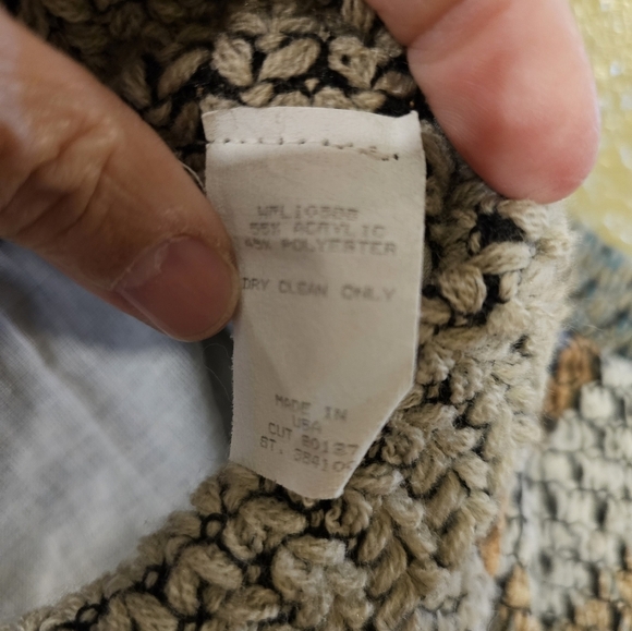 Vintage Allen Wah chevron print knitch sweater large - Picture 5 of 6